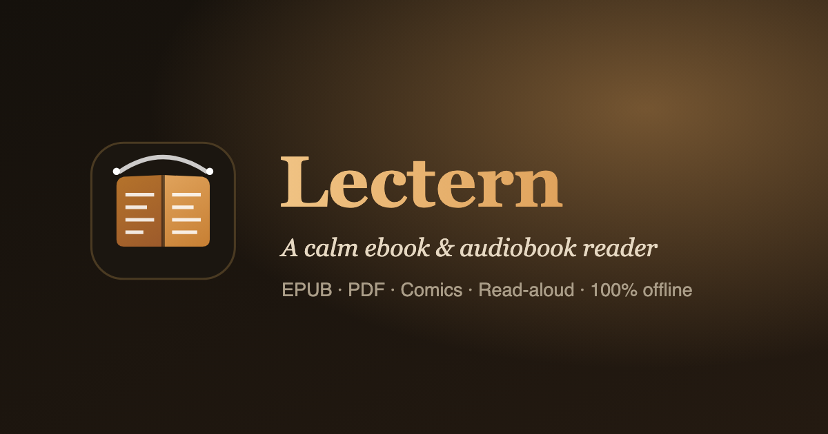 Lectern, een rustige e-book- en audioboeklezer